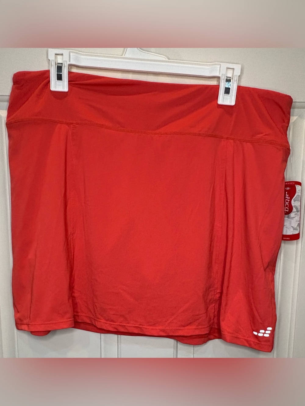 BCG Women’s Red Athletic Tennis Skort XL Pull-On Short UPF 50 Moisture Wicking